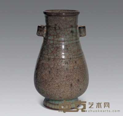 南宋 官窑贯耳瓶 高20cm